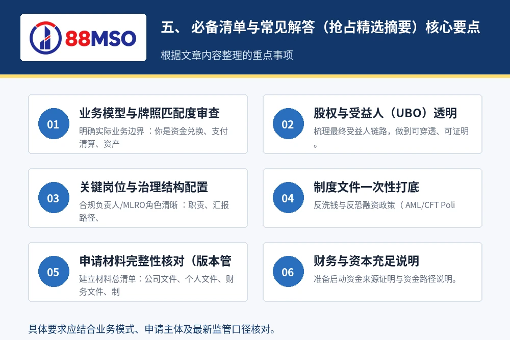 hk license checklist faq key points 香港金融牌照申请文件清单与常见问题核心要点。