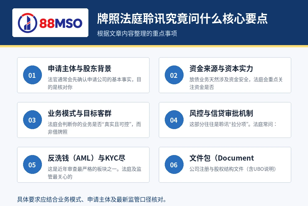 hk money lender hearing guide key points 牌照法庭聆讯究竟问什么核心要点。