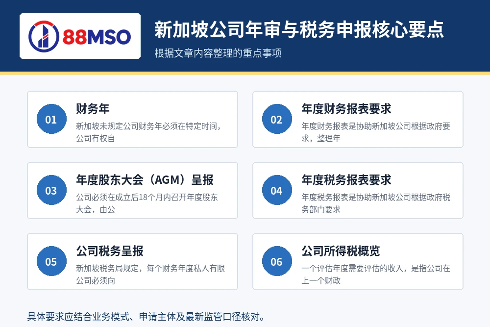 singapore annual filing tax key points 新加坡公司年审与税务申报核心要点。